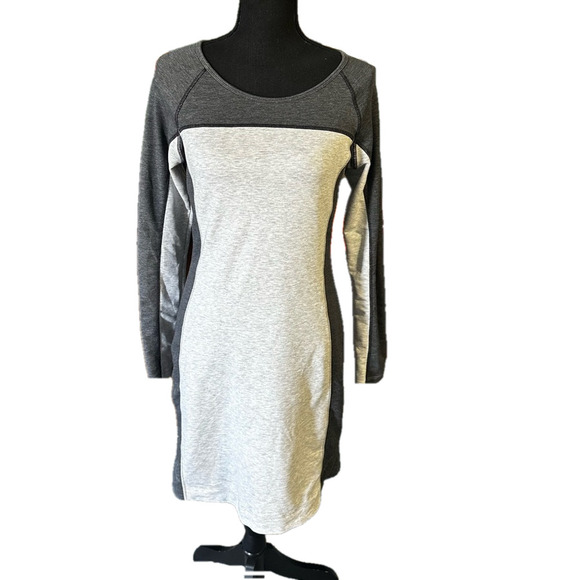 Athleta Omega Wool Sweater Dress Heather/Charcoal Gray - Picture 1 of 8